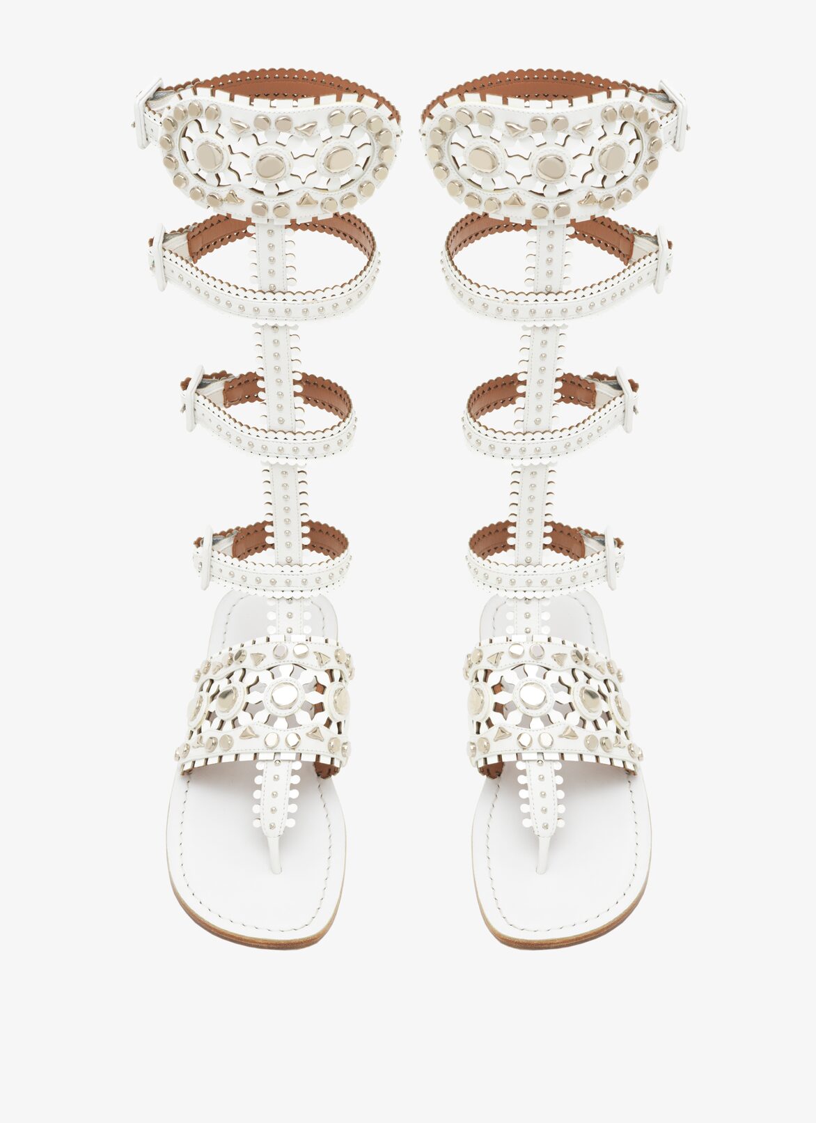 EDITION 2015 FLAT STUDDED SANDALS ALAÏA OFF-WHITE EDITION 2015 FLAT STUDDED SANDALS